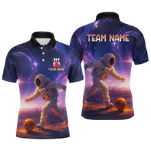 Load image into Gallery viewer, Custom Astronaut Bowling Shirts for Men Women Team Bowling Polo &amp; Quarter Zip Shirts MBL154