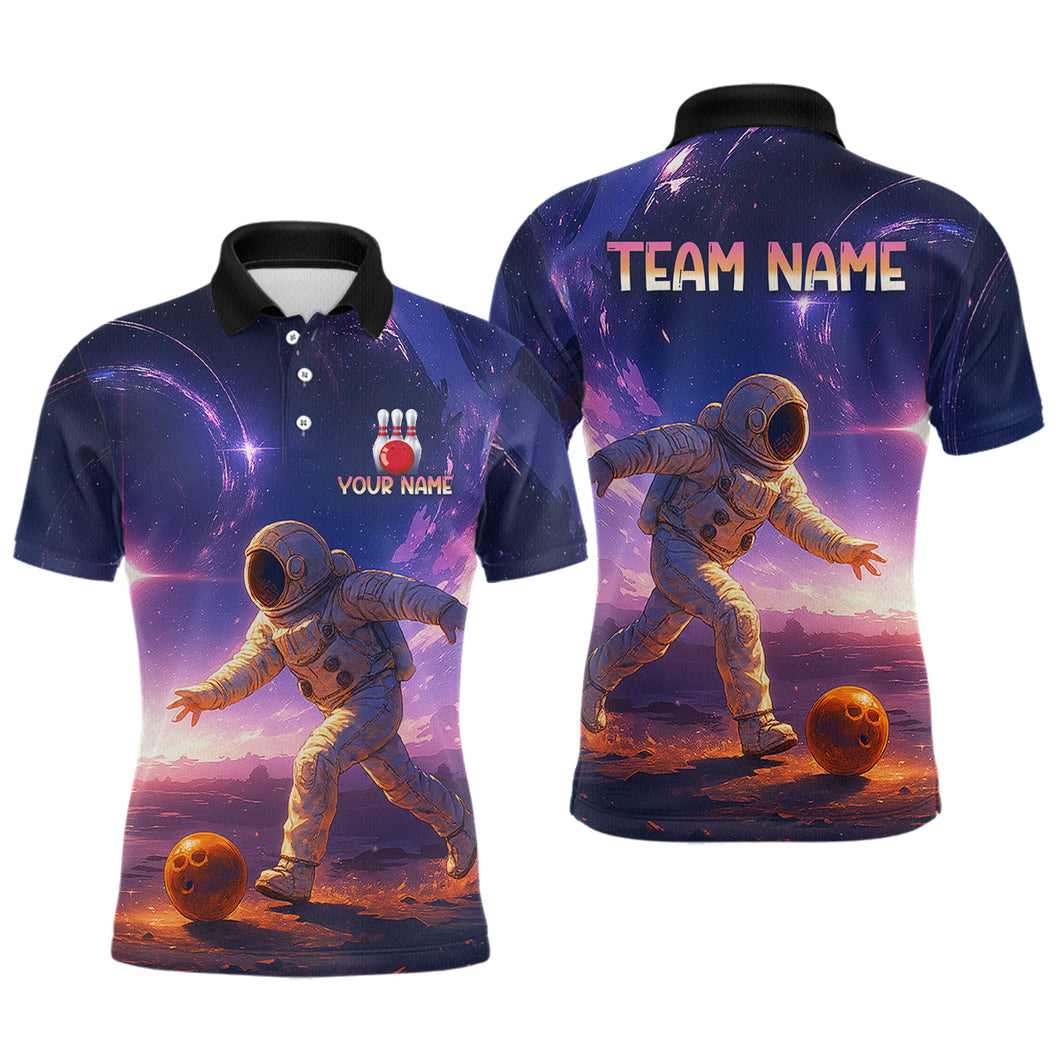 Custom Astronaut Bowling Shirts for Men Women Team Bowling Polo & Quarter Zip Shirts MBL154
