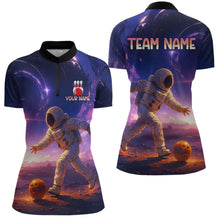 Load image into Gallery viewer, Custom Astronaut Bowling Shirts for Men Women Team Bowling Polo &amp; Quarter Zip Shirts MBL154