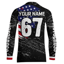 Load image into Gallery viewer, American Flag Motocross Jersey UPF30+ Patriotic Dirt Bike Racing Shirt Adult Youth Off-road XM121
