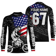 Load image into Gallery viewer, American Flag Motocross Jersey UPF30+ Patriotic Dirt Bike Racing Shirt Adult Youth Off-road XM121