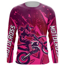 Load image into Gallery viewer, Pink Motocross Racing Jersey Women Kid Men UV Protective Youth Adult Dirt Bike Shirt XM270