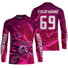 Load image into Gallery viewer, Pink Motocross Racing Jersey Women Kid Men UV Protective Youth Adult Dirt Bike Shirt XM270