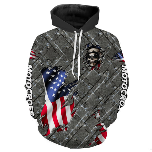 American Flag Motocross Racing Hoodie Jersey for Men Women Dirt Hoodie Patriotic MH32