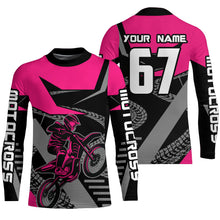 Load image into Gallery viewer, Pink Motocross Racing Jersey Women Men Kid Motorcycle Dirt Bike Shirt XM292