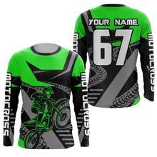 Load image into Gallery viewer, Green Motocross Racing Jersey Women Men Kid Motorcycle Dirt Bike Shirt XM292