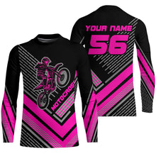 Load image into Gallery viewer, Motocross Racing Jersey Pink Custom Dirt Bike Motorcycle Shirt For Kid Men Women XM295