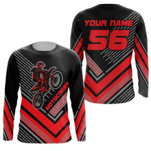 Load image into Gallery viewer, Motocross Racing Jersey Red Custom Dirt Bike Motorcycle Shirt For Kid Men Women XM295