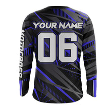 Load image into Gallery viewer, Blue Motocross Racing Jersey Kid Women Men Upf30+ Youth Dirt Bike Off-Road Shirt XM54