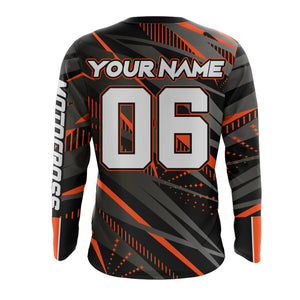 Orange Motocross Racing Jersey Kid Women Men Upf30+ Youth Dirt Bike Off-Road Shirt XM54