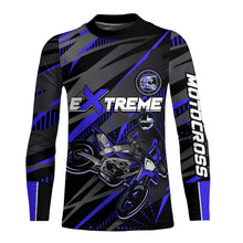 Load image into Gallery viewer, Blue Motocross Racing Jersey Kid Women Men Upf30+ Youth Dirt Bike Off-Road Shirt XM54