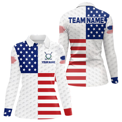 Custom American Flag Golf Polo Shirt for Men Women Patriotic Golf Polo Shirt MMG50