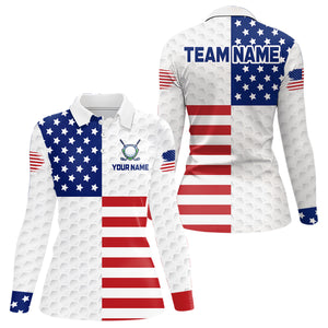 Custom American Flag Golf Polo Shirt for Men Women Patriotic Golf Polo Shirt MMG50