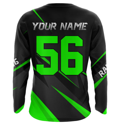 Motocross Racing Jersey Green Men Kid Upf30+ Dirt Bike Shirt Off-Road Racing Jersey XM248