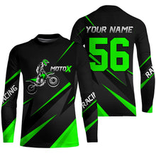 Load image into Gallery viewer, Motocross Racing Jersey Green Men Kid Upf30+ Dirt Bike Shirt Off-Road Racing Jersey XM248