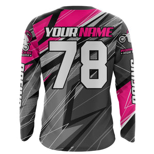 Pink Motocross Racing Jersey Kid Women Men Dirt Bike Shirt Upf30+ Off-Road Racing Shirt XM249