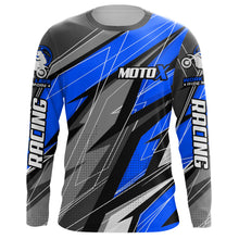 Load image into Gallery viewer, Blue Motocross Racing Jersey Kid Women Men Dirt Bike Shirt Upf30+ Off-Road Riding Shirt XM249