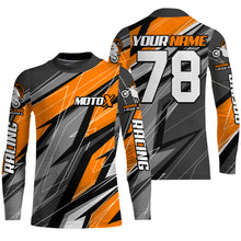 Load image into Gallery viewer, Orange Motocross Racing Jersey Kid Women Men Upf30+ Dirt Bike Shirt Off-Road Riding XM249