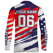 Load image into Gallery viewer, American Flag Motocross Jersey UPF30+ Patriotic Dirt Bike Racing Shirt Adult &amp; Youth Motorcycle Off-road XM61