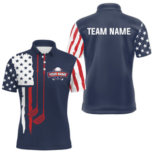 Custom American Flag Golf Polo Shirt Patriotic for Men Women US Golf Polo Shirt MMG53