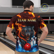 Load image into Gallery viewer, Custom Tiger Bowling Shirts for Men Women Team Bowling Jerseys for Bowlers MBL158
