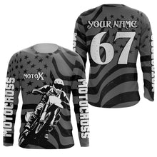 Load image into Gallery viewer, Motocross Racing Jersey UPF30+ Dirt Bike Shirt Kids Mens Off-Road Jersey Grey Motox XM133