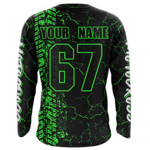 Load image into Gallery viewer, Motocross Racing Shirt Men Youth UPF30+ Dirt Bike Jersey Green MX Off-Road Long Sleeve XM136