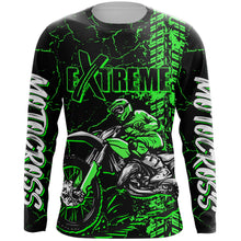 Load image into Gallery viewer, Motocross Racing Shirt Men Youth UPF30+ Dirt Bike Jersey Green MX Off-Road Long Sleeve XM136