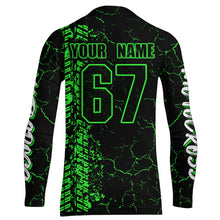 Load image into Gallery viewer, Motocross Racing Shirt Men Youth UPF30+ Dirt Bike Jersey Green MX Off-Road Long Sleeve XM136