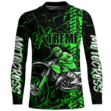 Load image into Gallery viewer, Motocross Racing Shirt Men Youth UPF30+ Dirt Bike Jersey Green MX Off-Road Long Sleeve XM136