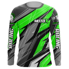 Load image into Gallery viewer, Custom Motocross Jersey UPF30+ Youth Dirt Bike MX Racing Adult&amp;Kid Off-Road Shirt Green XM214