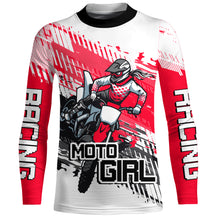 Load image into Gallery viewer, Motocross Racing Jersey Pink Girl Women UPF30+ Dirt Bike Shirt Off-Road MX Racing Jersey XM219