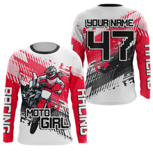 Load image into Gallery viewer, Motocross Racing Jersey Pink Girl Women UPF30+ Dirt Bike Shirt Off-Road MX Racing Jersey XM219