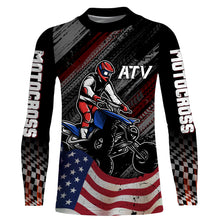 Load image into Gallery viewer, Custom ATV Riding Jersey Youth Upf30+ American Flag Quad Bike Shirt Men Kid ATV Racing MX47