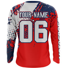 Load image into Gallery viewer, Red Motocross Jersey Personalized UPF30+ Dirt Bike Shirt Youth Men Kid MX Racing Off-Road Motorcycle XM88