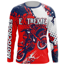 Load image into Gallery viewer, Red Motocross Jersey Personalized UPF30+ Dirt Bike Shirt Youth Men Kid MX Racing Off-Road Motorcycle XM88