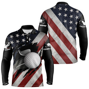 Custom American Flag Golf Polo Shirt  For Men Women Patriotic US Golf Polo Shirts MMG09