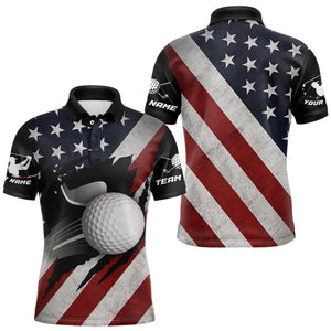 Custom American Flag Golf Polo Shirt  For Men Women Patriotic US Golf Polo Shirts MMG09