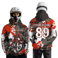 Load image into Gallery viewer, Camo Red Motocross Hoodie Men Women Dirt Bike Racing Hoodie Custom Riding Shirt MH164