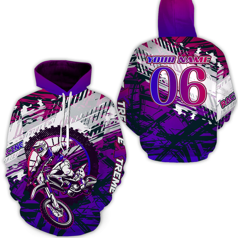 Personalized Motocross Racing Hoodie Jersey Men Women Dirt Bike Motorcycle Hoodie MH53