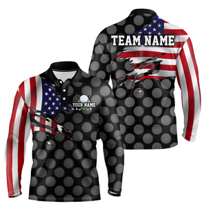 Custom American Golf Polo Shirt for Men Women Patriotic US Golf Shirts for Golfer MMG14