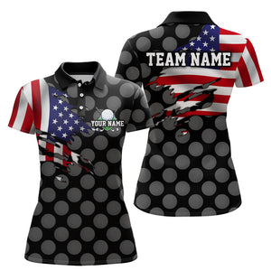 Custom Golf Polo Shirt for Men Women Patriotic Golf Polo Shirt American Flag Golf Polo MMG14