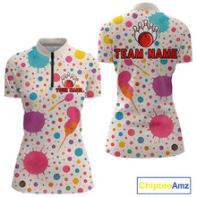 Load image into Gallery viewer, Ink Watercolor Pink Bowling Shirt for Men Women Custom Team Bowling Jerseys MBL103