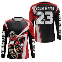Load image into Gallery viewer, Custom Motocross Jersey Red Dirt Bike Shirt For Kid Women Men Off-road Shirt XM307