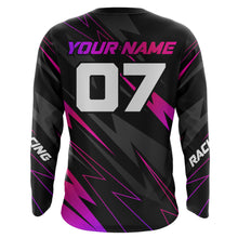 Load image into Gallery viewer, Motocross Racing Jersey Pink UPF30+ Youth Dirt Bike Off-road Shirt Biker Girl Women XM194