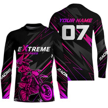 Load image into Gallery viewer, Motocross Racing Jersey Pink UPF30+ Youth Dirt Bike Off-road Shirt Biker Girl Women XM194