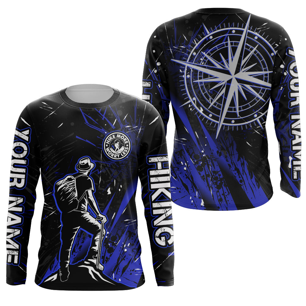 Blue Hiking Shirt For Men Women Upf30+ Personalized Hiking Shirt Short & Long Sleeve HM19