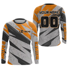 Load image into Gallery viewer, Custom Motocross Jersey Orange Dirt Bike Jersey for Men Kid Women Long Sleeves Upf30+ XM352