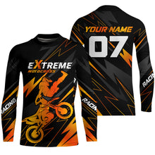 Load image into Gallery viewer, Orange Motocross Racing Jersey Custom Dirt Bike Shirt Kid Women Men Motorcycle Shirt XM300