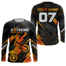 Load image into Gallery viewer, Orange Motocross Racing Jersey Custom Dirt Bike Shirt Kid Women Men Motorcycle Shirt XM300